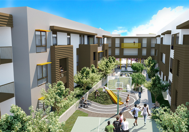 Stanford Apartments Perspective Rendering 2