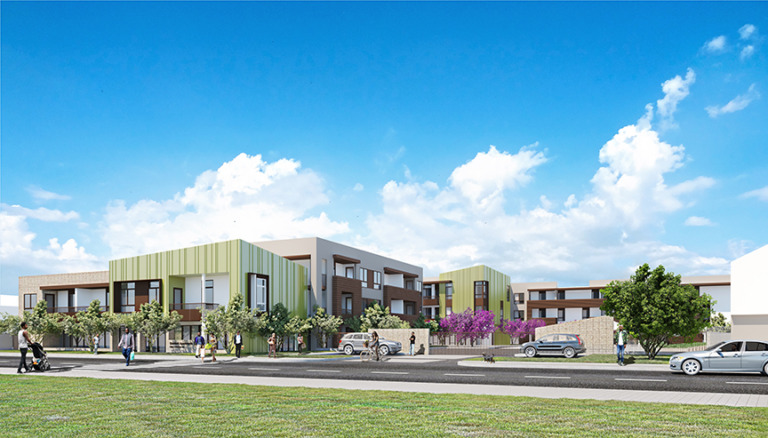 Stanford Apartments Perspective Rendering 1