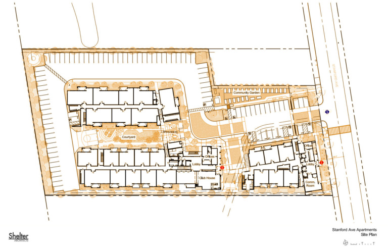 Stanford Apartments Site Plan Drawing
